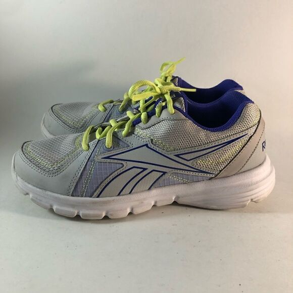 Reebok womens shoes lace up memory foam sneakers gray white size 7.5 - Picture 4 of 8